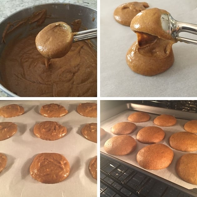 4 pictures of cooking Whoopie pies