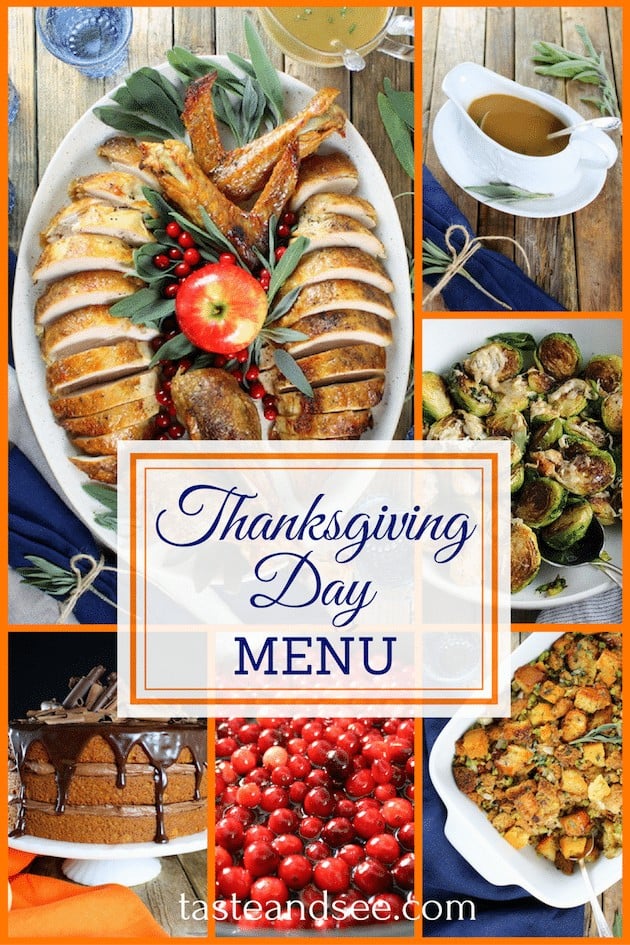 Thanksgiving Menu - Taste And See