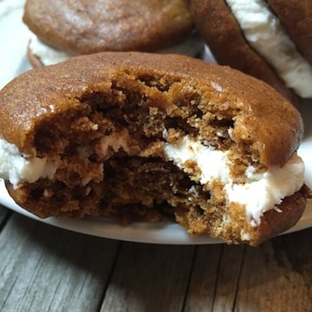 Partially Eaten Pumpkin Whoopie Pie