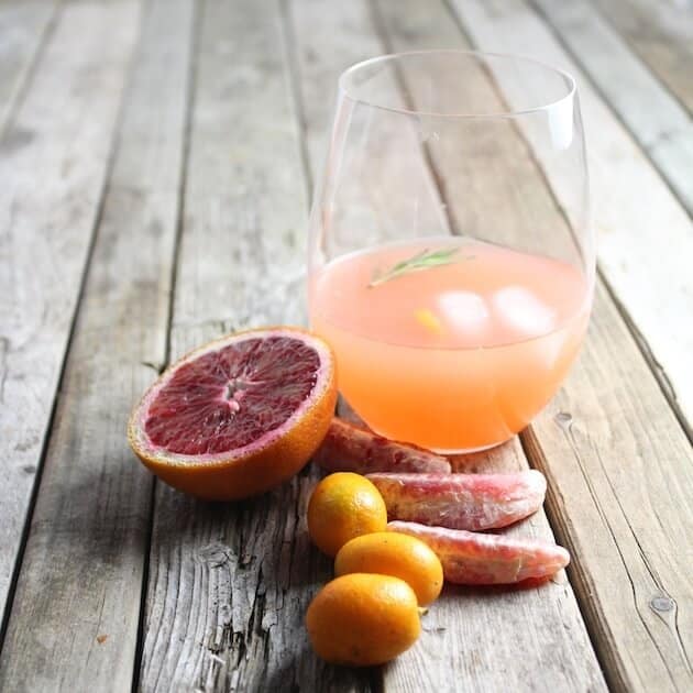 Aperol Punch with citrus garnishes