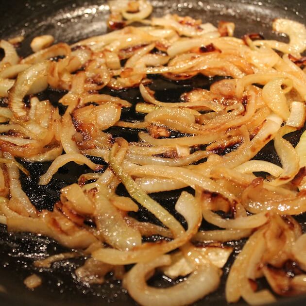 Caramelized Onions in saute pan