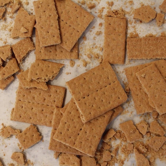 crushing up graham crackers