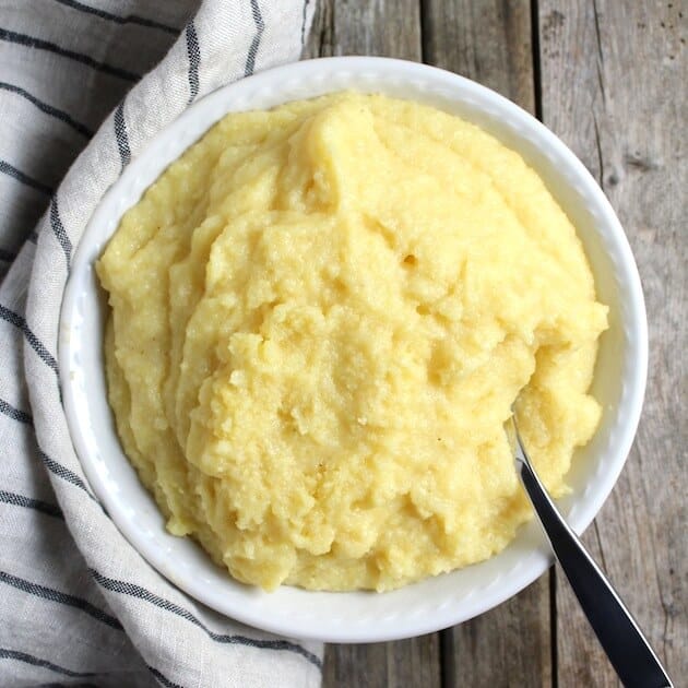 Parmesan Polenta in serving dish