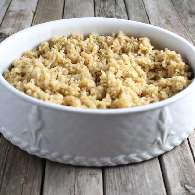 Parmesan Risotto in serving dish