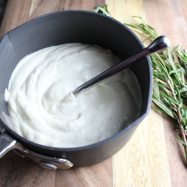 Horseradish Sauce in saucepan