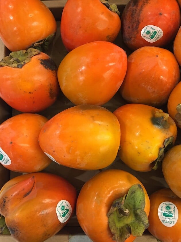 Persimmons at grocery store