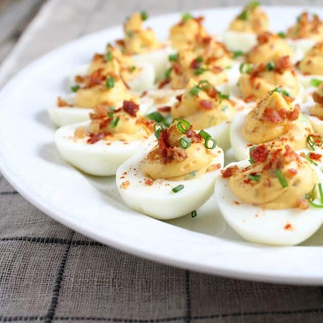 Deviled Eggs on a platter