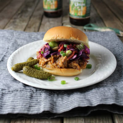 BBQ Pulled Pork Sliders With Tangy Warm Cabbage Slaw