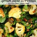 Cauliflower and spinach salad