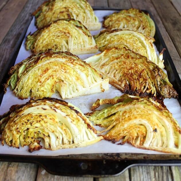 Sweet And Spicy Roasted Cabbage