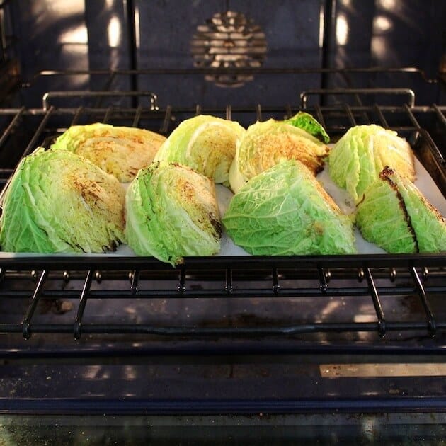 Sweet And Spicy Roasted Cabbage