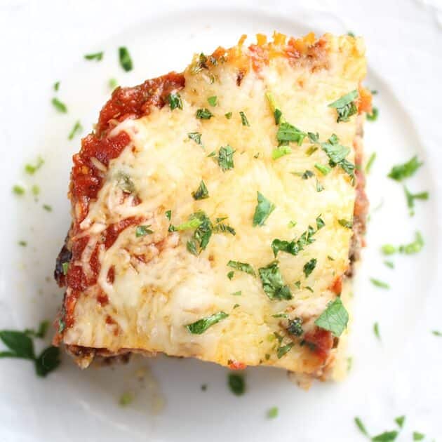 Lasagna on a plate