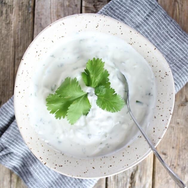 Yogurt Sauce in a bowl 