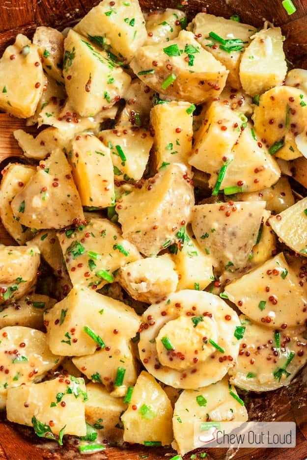 Potato salad with grain mustard