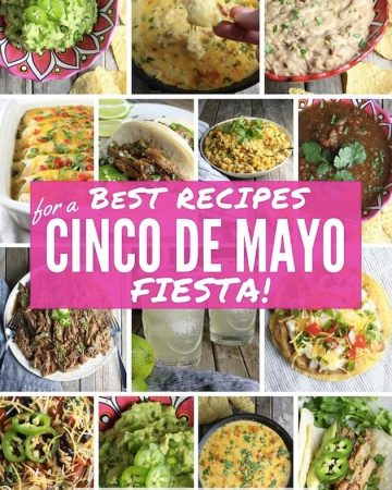 Collage of recipes for Cinco de Mayo Menu Plan