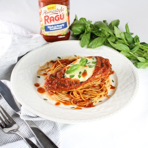 Baked Chicken Caprese on plate