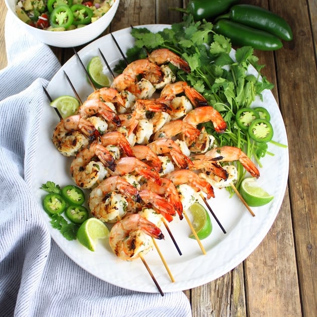 Cilantro Lime Grilled Shrimp with Pineapple Salsa #SundaySupper | Taste ...