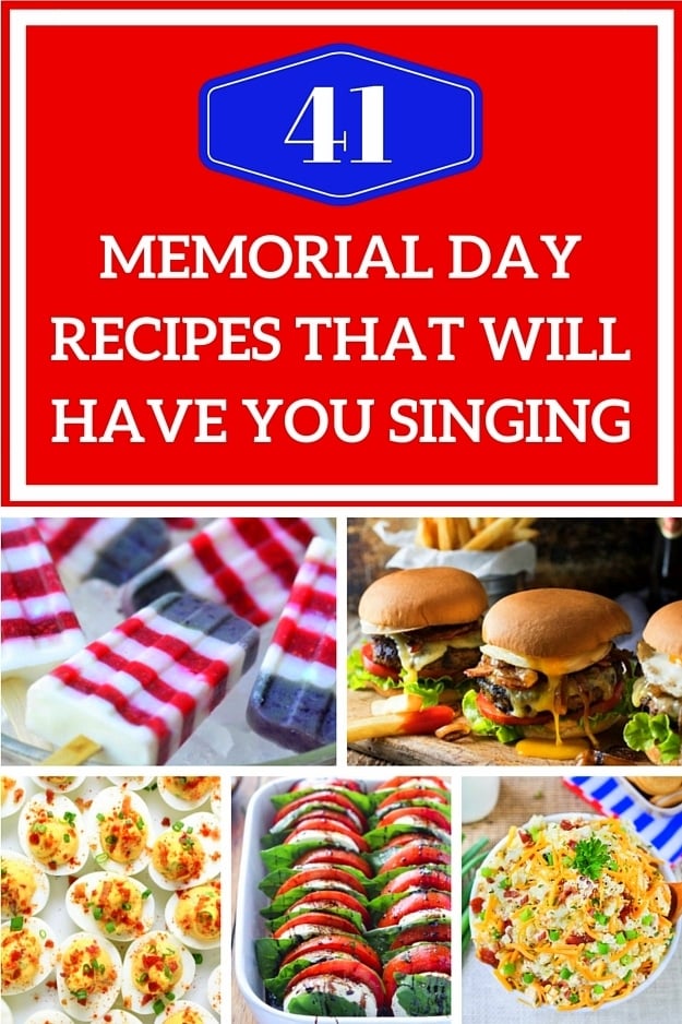 collage with Memorial Day recipes