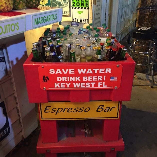 Bar Tub full of bottled beer with ice