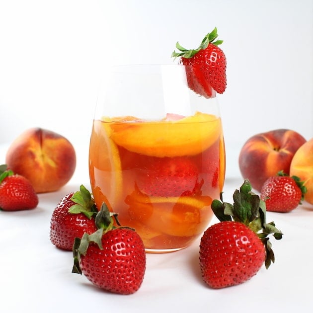 Peach Rose Sangria - Whole and Heavenly Oven