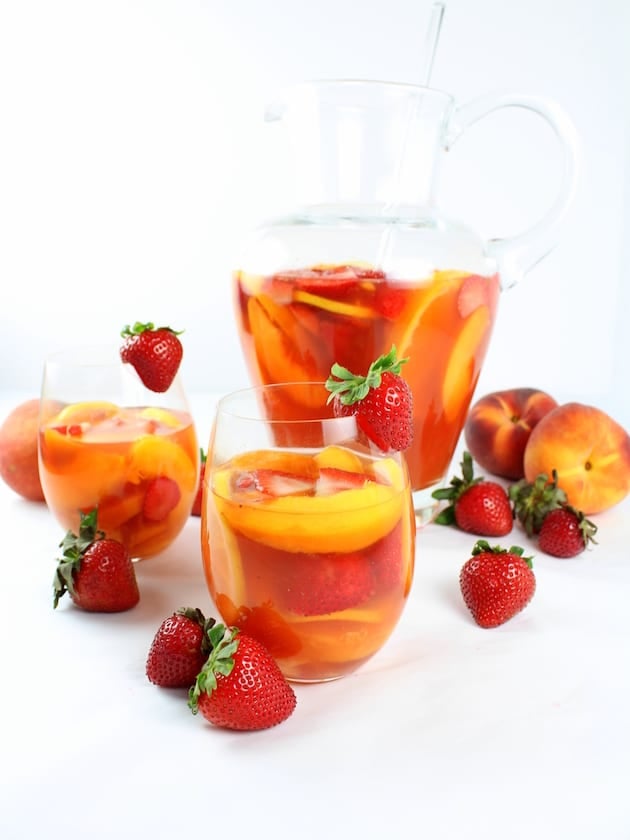 Strawberry Peach Rosé Sangria