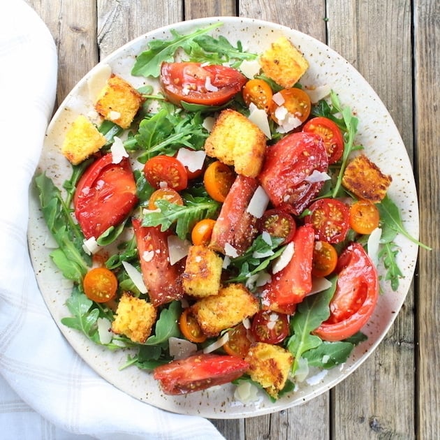 Heirloom Tomato Cornbread Salad Recipe - Taste And See