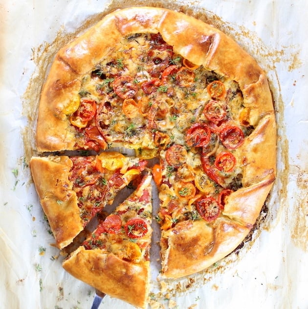 Three Cheese Tomato Thyme Galette