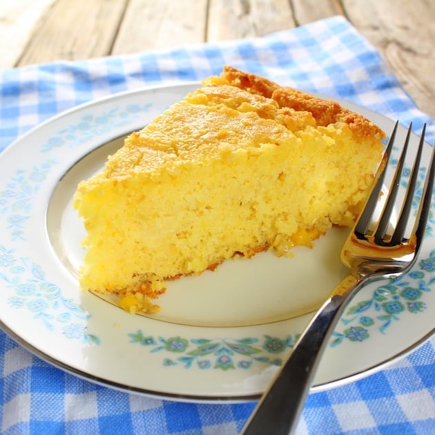 Close up piece of Caribbean Cornbread 