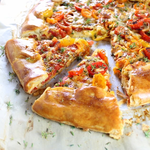 Three Cheese Tomato Thyme Galette