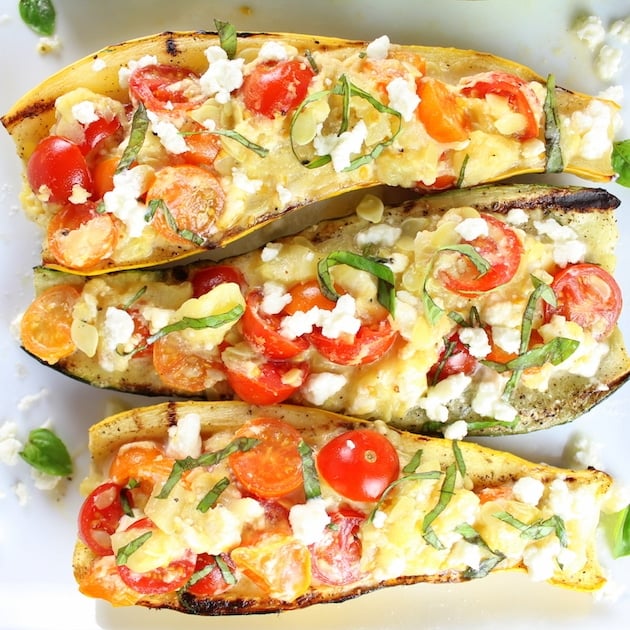Tomato Feta Grilled Zucchini and Squash Recipe | Taste And See