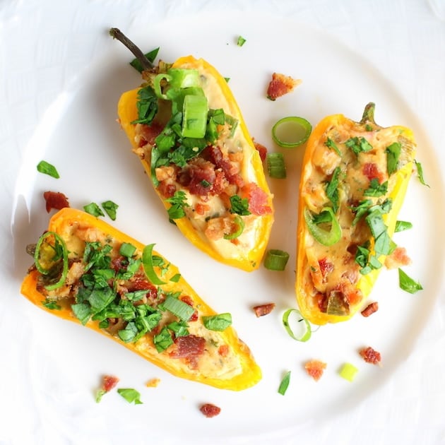 Three Cheesy Ranch Stuffed Mini Peppers