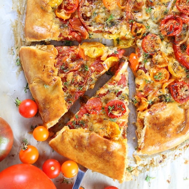 Three Cheese Tomato Thyme Galette