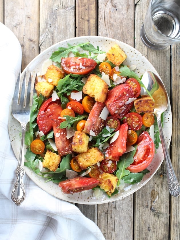 Heirloom Tomato Cornbread Salad