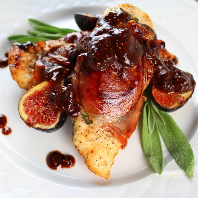 Chicken Fig Saltimbocca Close up