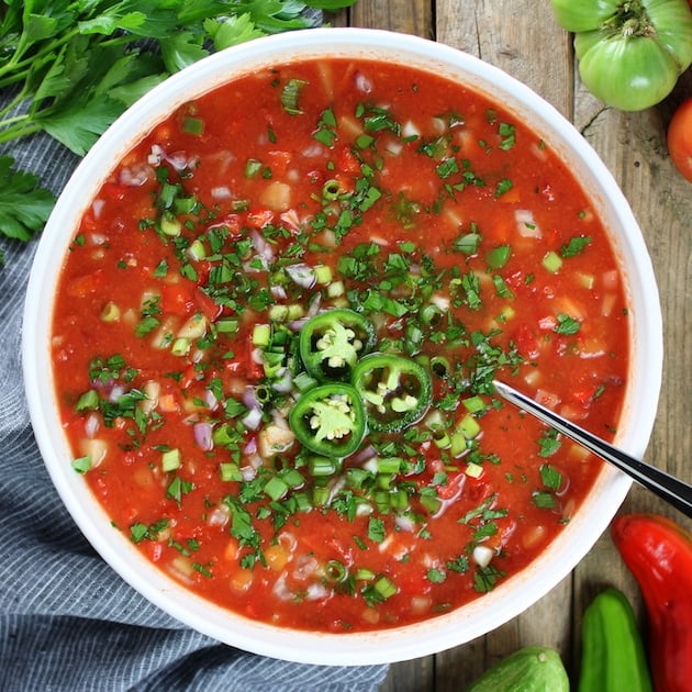 Bowl of Classic Gazpacho 