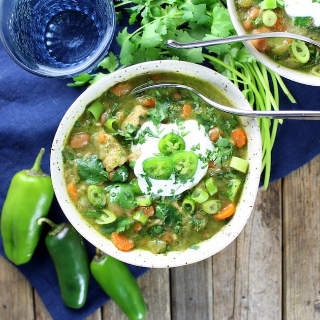 Chicken and Green Chile Verde Soup