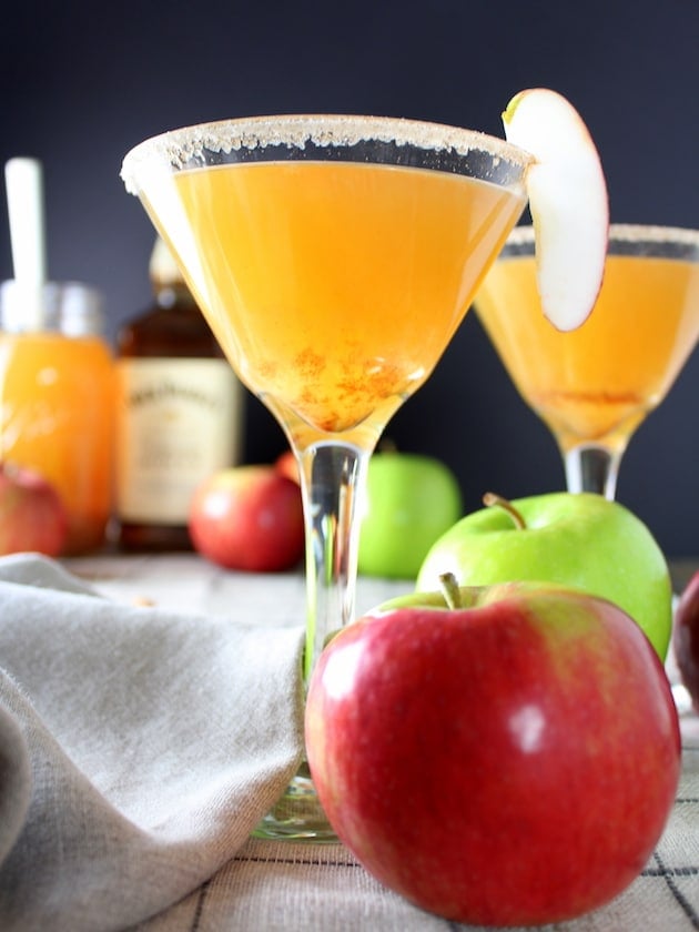 Close up Apple Cider Honey Jack Martini