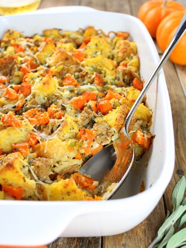 Baked Butternut Squash with Italian Sausage Stuffing – Dan330