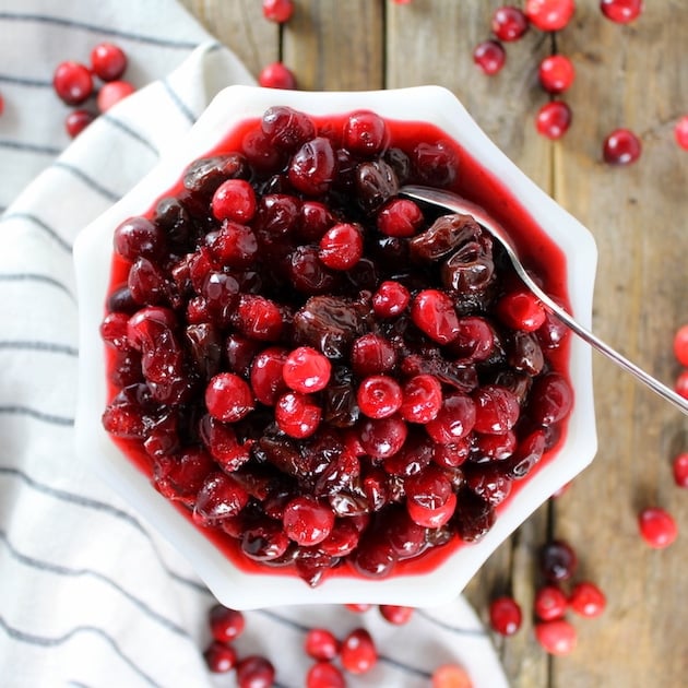 Thanksgiving Menu - Dried Cherry and Cranberry Sauce