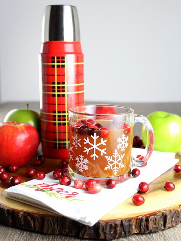 Warm Cranberry Apple Hard Cider