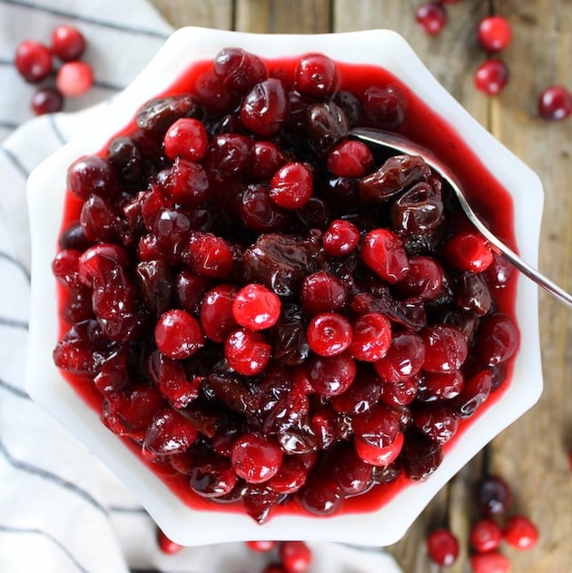 Cranberry And Dried Cherry Sauce For Thanksgiving dinner