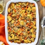 Baked Butternut Squash with Italian Sausage Stuffing