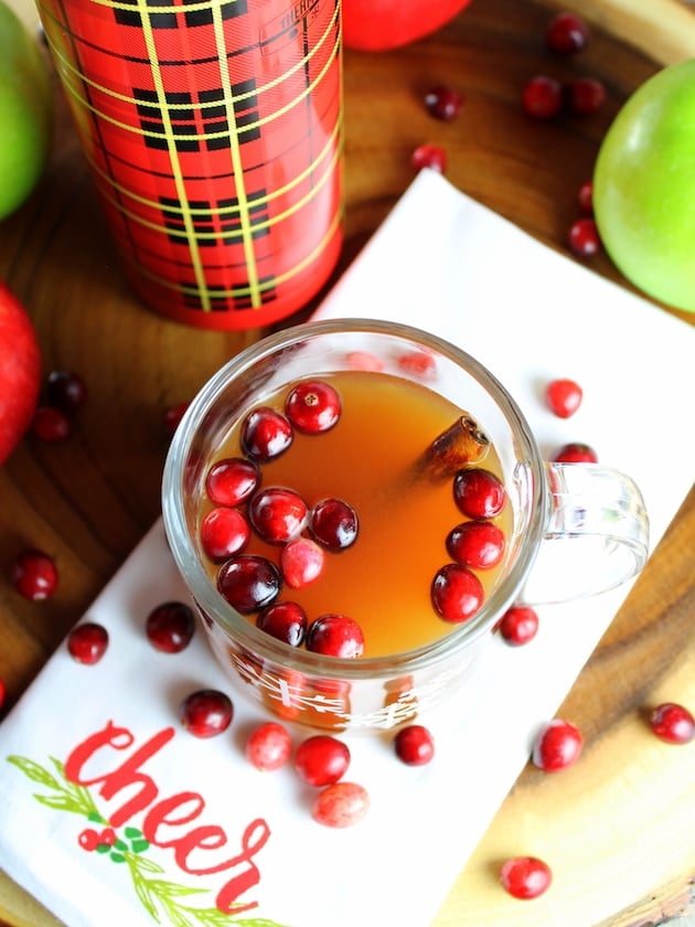 Warm Cranberry Apple Hard Cider