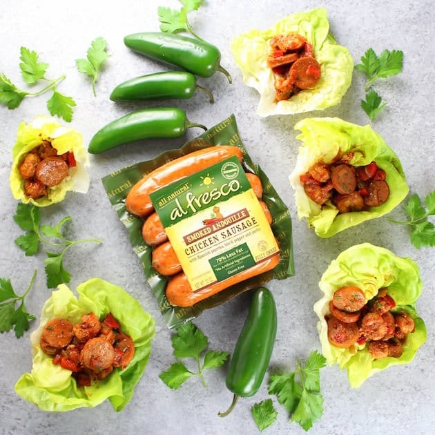 Andouille Sausage And Cajun Shrimp Lettuce Wraps Taste And See