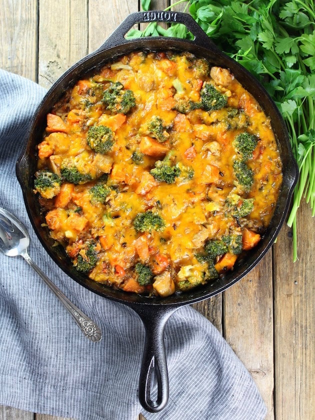 Chicken Skillet with Sweet Potatoes and Wild Rice