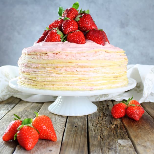 Strawberry Lemon Crepe Cake