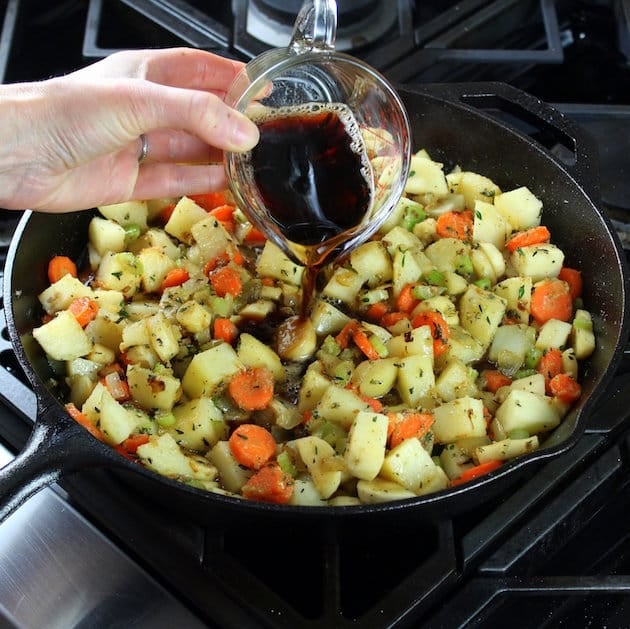 Adding beer to beef pot pie