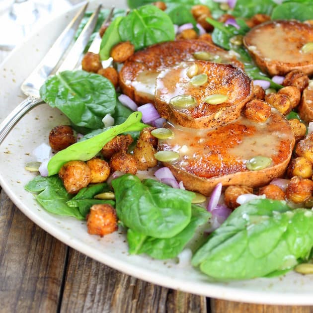 Sweet Potato and Chickpea Salad with Garlic Lime Maple Vinaigrette Image Low Carb Salad Gluten Free