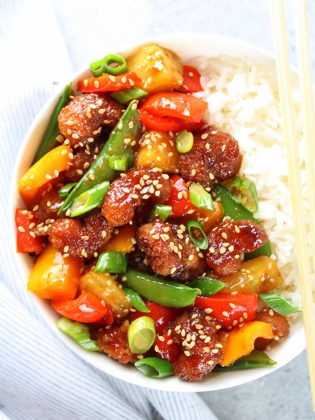 Sheet-Pan Shrimp, Pineapple & Peppers with Rice