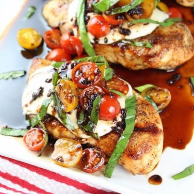 Grilled Chicken Caprese with Balsamic Sauce